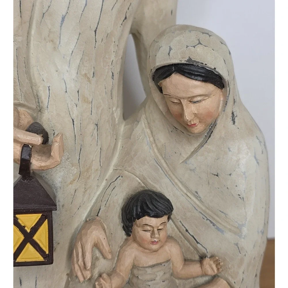 Holy Family 12 Inch Resin Statue Figure Nativity Baby Jesus Mary‎ Joseph Vintage